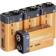Amazon Basics Amazon Basics Performance All-Purpose Alkaline Batteries, 5-Year Shelf Life, 9 Volt-Batteries 4 count Pack of 1
