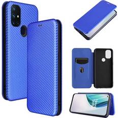 MTP Products OnePlus Nord N10 5G Flip Cover Karbonfiber Blå