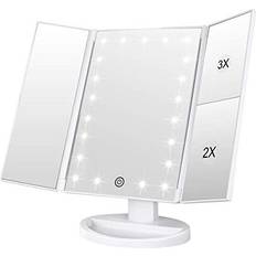 Sminkspegel med lampor Weily Upplyst Sminkspegel 2X 3X Förstoringsglas 21 LED Lampor - Vit