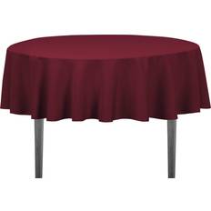 LTC 70 Inch Round Burgundy Tablecloth Red