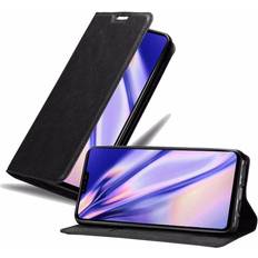 Cadorabo Book Invisible Magnet Cover LG V50 ThinQ Smartphone Hülle, Schwarz