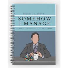 Famgem Spiral Notebook MICHAEL G. SCOTT SOMEHOW I MANAGE A5