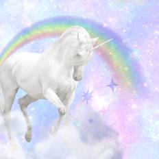 Lovoa Pink & Purple Glitter Effect Unicorn Smooth Wallpaper Sample
