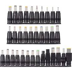 PChero 34pcs Universal Laptop Notebook Input DC Plug Set Jack Tips for Toshiba Dell and most Laptops