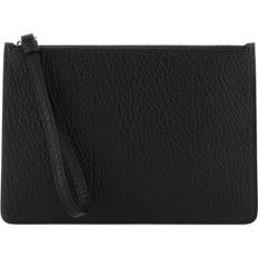 Noir Pochettes Maison Margiela Black Leather Clutch Black