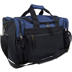 17 Duffle Travel Bag with Dual Front Mesh Pockets - Navy Blue