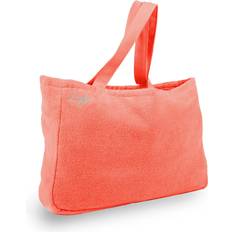 Cotton Beach Bags Luzia Beach and Pool Tote Bag Extra Large Reversible Shoulder Bag Living Coral