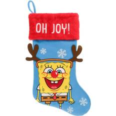 Blue Stockings Ruz Spongebob Squarepants 20" Applique Christmas Gift Holder