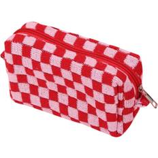 Red Toiletry Bags & Cosmetic Bags Checkered Cosmetic Bag 7 Colors