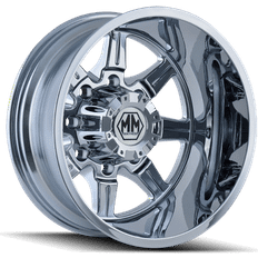 16" - Chrome Car Rims Mayhem Monstir 8101 Dually Rear, 20x8.25 Wheel with 8x6.5 Bolt Pattern Chrome