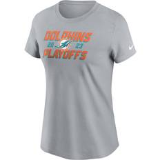 Miami Dolphins T-shirts Nike Miami Dolphins Gray 2023 NFL Playoffs Iconic T-Shirt