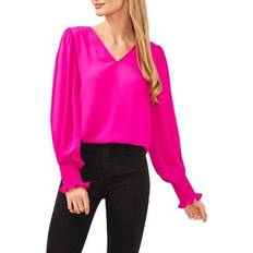 Pink Blouses CeCe Smocked Cuff V-neck Top