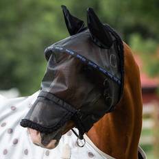 Équitation Horze Masque anti-mouches pour cheval à cadre Noir