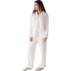 White - Women Pajamas Cozy Earth Stretch-Knit Bamboo Pajama Set X-Large, Ivory