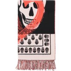 Flannel Accessories Alexander McQueen Wool Vandalized Skull Scarf