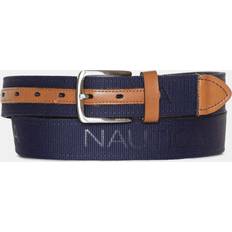 Synthetic Belts Nautica Mens Logo Embossed Belt