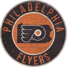 12 in Philadelphia Flyers Round State Wood Sign