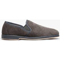 GBS Exeter Mens Twin Gusset Slippers - Grey