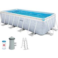 Piscine e Accessori Intex Piscina Prism Chevron Rettangolare 400x200x100 cm con pompa filtro e scaletta