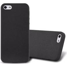 Cadorabo FROST BLACK Case for Apple iPhone 5 iPhone 5S iPhone SE case cover Black