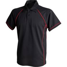 Polo Shirts Children's Clothing on sale Finden & Hales Kids Unisex Piped Performance Sports Polo Shirt 5-6 Black/Red