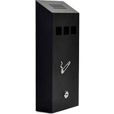 Black Ashtrays Winsome Luminous Wall Mounted Ashtray Smoking Cigarette Steel Bin Metal Ashtray Lockable With Keys For Outdoor Black Small