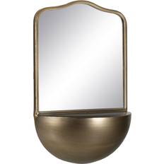 Crystal Mirrors BigBuy Home Golden Crystal 40 Wall Mirror