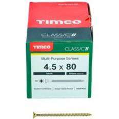 Building Materials Timco Classic Multi-Purpose Double Countersunk Gold Woodscrews PZ2 200pcs