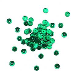 Gutermann Green Cupped Sequins 6mm 9g 8260