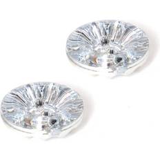 Black Buttons Hemline Clear Novelty Crystal Button 2 Pack