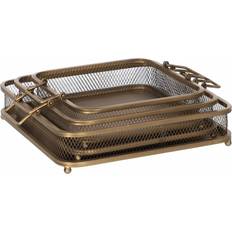 BigBuy Home Snack tray Golden Iron