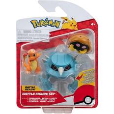 Pokémon Toys Pokémon Battle Feature Action Figures 3-Pack Kabuto, Charmander, Metang 5cm