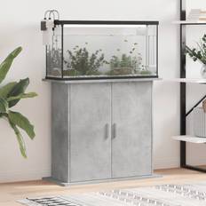 vidaXL concrete grey, 81 73 Aquarium Stand Fish Tank Cabinet Aquarium Cabinet Engineered Wood