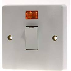 Crabtree Crabtree 20A DP Switch Switched Neon in White Plastic