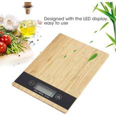 HKHBJS Digital Multi Function Food Kitchen Scale Bamboo