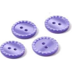 Buttons Hemline Lavender Basic Fancy Edge Button 4 Pack