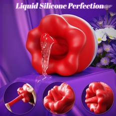 Sesamecave G Spot Vibrator for Women Sex Toys with Flower-Shaped Waterproof Red