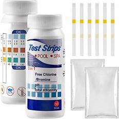 50 Pieces Water Test Strips, 3-in-1 Swimming Pool Dip Test Strips, Pool Spa Hot Tub Test Strips for Chlorine, PH and Alkalinity Testing