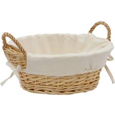JVL Acacia Honey Round Willow Basket 30cm