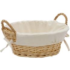 JVL Acacia Honey Round Willow Basket