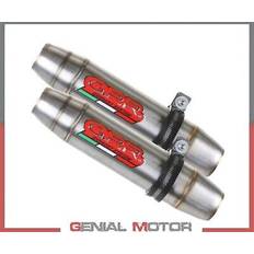 Udstødningssystemer Gpr Exhaust Systems Deeptone Inox Dual Slip On 848 07-13 Homologated Muffler Silver