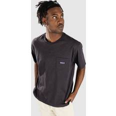 Patagonia Tessuto Biologico Magliette Patagonia Daily Pocket T-Shirt - Ink Black