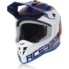 Équipement Moto Acerbis Linear S22, casque croisé couleur: Bleu/Blanc/Orange taille: