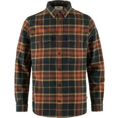 Blåa - Flanellskjortor Fjällräven Mens Övik Twill Shirt Orange AUTUMN LEAF-DARK NAVY/215-555 XX-large