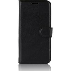 MAULUND Samsung Galaxy A7 2018 Litchi Texture Leather Stand Cover m. Pung Sort