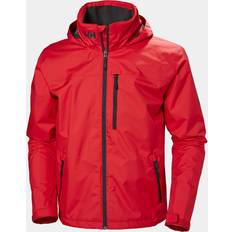 Helly Hansen Mens Crew Hooded Jacket, Red