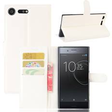 Sony Mobilfodral Sony Xperia XZ Premium Enfärgat skinn fodral Vit