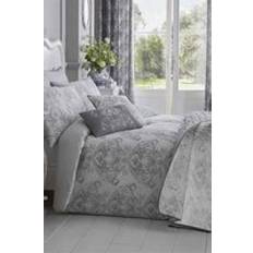 Polyester Housses de couette Homescapes Parure Lit Gris Toile De Jouy En Polycoton 200 x 200 cm Housse de couette Gris