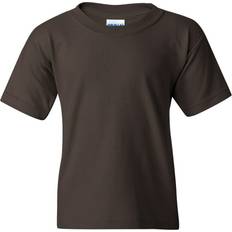 Girl's Heavy Cotton T-shirt - Dark Chocolate 