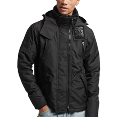 Men - Ribbed Outerwear Superdry Mountain SD Windcheater Jacket - Black